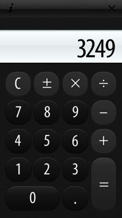 Pocket calculator touch