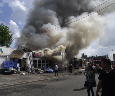 горит рынок полтава